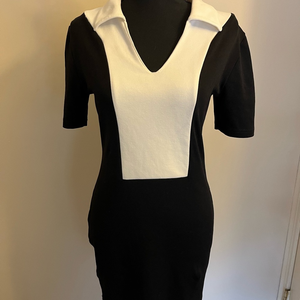 Elegant Black and White Dress